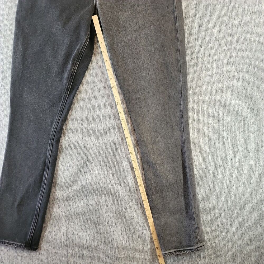 Abercrombie Curve Love High Rise Skinny Jeans Two-Tone Colorblock Black Grey 25L - Picture 8 of 9